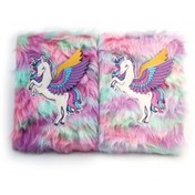 Resim Unicorn Tasarımlı Peluş Hatıra Defteri 