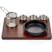 Resim Altınbaşak DÖKÜM DEMİR GÜVEÇ SUNUM SETİ - MDF 