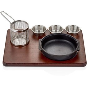 Resim Altınbaşak DÖKÜM DEMİR GÜVEÇ SUNUM SETİ - MDF 