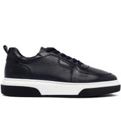 Resim Derimod Erkek Lacivert Bağcıklı Kalın Tabanlı Deri Sneaker,Kışlık Spor Ayakkabı 25WFD6408FT 