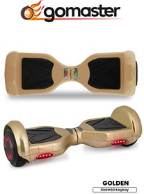 Resim GoMaster Golden 6.5 Inch Işıklı Akıllı Dengeli Elektrikli Kaykay Hoverboard Deri Taşıma Çantalı 