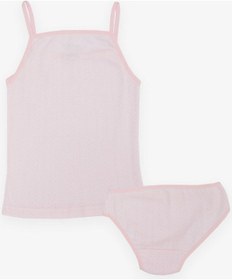 Resim Breeze Kız Çocuk Atlet & Slip Takım Jakarlı 3-11 Yaş, Pembe-pembe Pembe 