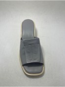 Resim beautifulshoes Kadın Gri Dolgu Topuk Ortopedik Terlik 
