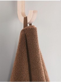 Resim Cotton %100 Banyo Havlusu 50x90 Cm Koyu Kahverengi 