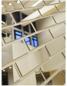 Resim Tuğla Desenli Dekoratif Aynalı Gümüş Pleksi 10'lu 