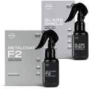 Resim Nasiol -SET 25-Metalcoat F2 Araç Sprey Nano Seramik Kaplama ve Glasshield Nano Yağmur Kaydırıcı Sprey 