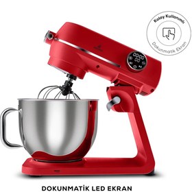 Resim Karaca Multichef Artisan Digital Ekran 7 Litre Döküm Stand Mikser Kırmızı 1800W 