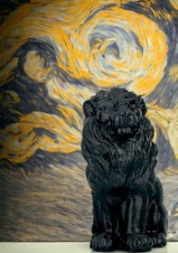 Resim Biblo Dekoratif Heykel Aslan Biblosu Siyah Model 2 Ruaslanbiblom2Siyah 