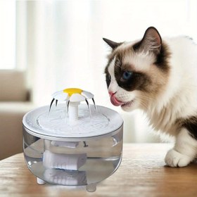 Resim Çiçek Tasarımlı Büyük Kapasiteli Şeffaf Evcil Hayvan Su Çeşmesi, Sessiz Dolaşım Sistemi, USB ile Çalışır, Kediler ve Köpekler için Güvenli, Evcil Hayvan Sahipleri için İdeal Hediye, İç Mekan Evcil Hayvan Hidrasyonu | Şeffaf Evcil Hayvan Aksesuarı | Dikişsiz Evcil Hayvan Ögesi, Kediler için Su Çeşmesi 