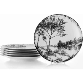 Resim Porselen Nano Zeugma 6 Kişilik 6 Parça Pasta Takımı 885364 