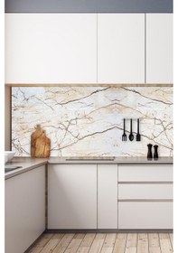 Resim MSticker Mutfak Tezgahı Arası Folyo Kaplama Laminasyonlu Mermer Desen 2 