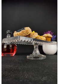 Resim Digithome Cam Kek Ve Pasta Sunum Standı Dikdörtgen 39,5 Cm Fl.ıfd.050 