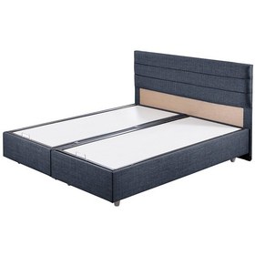 Resim Sofia İkili Set, Sofia Çift Kişilik Baza Başlık Seti Lacivert 140 x 190 