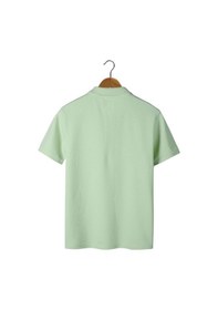 Resim Erkek Mint Yeşil Slim Fit Polo Yaka T-shirt Mint Yeşil 