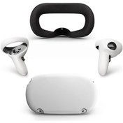 Resim Oculus Quest 2 İçin 4'lü Silikon Aksesuar Seti: Kontrolör Kılıfı, Yüz Kapaklığı Ve Kasa Koruyucu - Ter Dayanıklı, Kaymazsız, Tam Koruma 