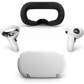 Resim Oculus Quest 2 İçin 4'lü Silikon Aksesuar Seti: Kontrolör Kılıfı, Yüz Kapaklığı Ve Kasa Koruyucu - Ter Dayanıklı, Kaymazsız, Tam Koruma 