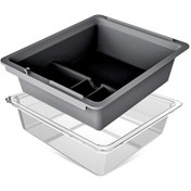 Resim Samdoo Tesla Model 3/y Orta Konsol Organizer Seti - Siyah Silikon Depolama Çantası 