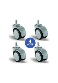 Resim 4 Adet Ec05Mkt50. Oynak Civatalı Mobilya Tekerleği Sehpa 