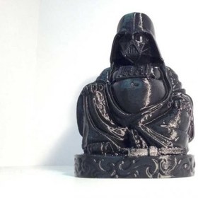 Resim Buda Görünümlü Star Wars Darth Vader Karakteri Biblo Aksesuar Koyu Gümüş Gri 