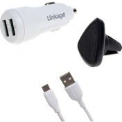 Resim Linkage Araç Çakmaklık Şarj Aleti Mikro-Usb 3in1 LKC02 
