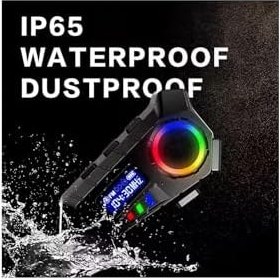 Resim Y30 Kask Kulaklık Bluetooth Motosiklet Kulaklık RGB Radyolu Intercom 