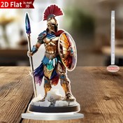 Resim 2D Düz, 1 adet Akrilik Roma Savaşçısı Figürü, Mızrak ve Zırh - 2D Düz Zırh Tasarımı, Canlı Renkler, Detaylı El Sanatçılığı Ev Dekoru, Tarihî Sergi, Sevgililer Günü, Doğum Günü, Noel, Babalar Günü Hediyeleri, Roma Savaşçısı Dekoru, 2D Düz 