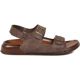 Resim Pierre Cardin Kahve Cırtlı Hafif Erkek Sandalet PC-7924 M 