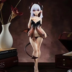 Resim 1 adet Şık Anime Şeytan Koleksiyonluk PVC Figürü - Siyah Boynuzlar ve Yarasa Kanatları, Canlı Renk Kontrastı, Raf veya Masa Ekranı için Karmaşık Tasarım, Anime Hayranları için İdeal Hediye, Koleksiyonluk Figür | Gotik Estetik | Dayanıklı Koleksiyonluk, Anime Aksesuarları 
