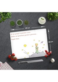 Resim Decorita Cam Kesme Tahtası|Küçük Prens Desenli|30cm x 40cm 