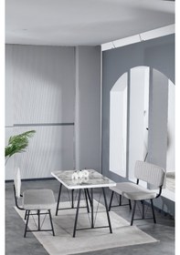 Resim Mygusi Hayat 2 Bench Yemek Masası Mermer Efes Açikgri 