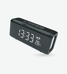 Resim Linktech Q219 Saat ve Sıcaklık Göstergeli Bluetooth Hoparlör Siyah 