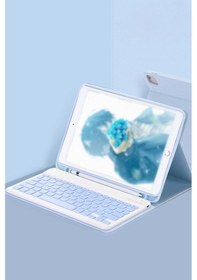 Resim Gld-spt- Newface Apple Uyumlu iPad Pro 11 2022 Kılıf Kc01 Smart Klavyeli Tablet Kılıfı - Mavi 
