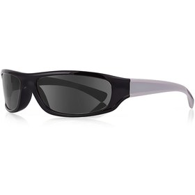 Resim Kinary Bisiklet Güneş Gözlüğü Siyah Parlak Çerçeve Gri Sap Siyah Cam 3007 