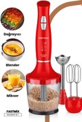 Resim Fastmix Siyah 1000 Watt Sessiz Hız Ayarlı 3 In 1 Doğrama Karıştırma Blender Seti Goldmaster