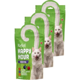 Resim Happy Hour Kokteyl Kedi Ödül Maması 3 X 60gr 