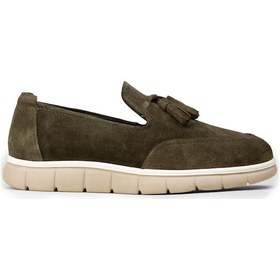 Resim Deery Erkek Hakiki Süet Yeşil Püsküllü Loafer - 02048mysle01 