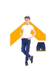 Resim Gzt Tekstil Erkek Çocuk Kumaş Pantolon Mavi 
