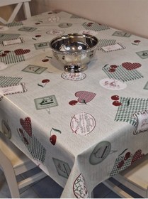 Resim Elyaflı Pvc Muşamba - Desenli Silinebilir Masa Örtüsü Kahverengi Mrl177 140 X 240 