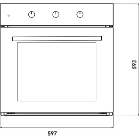 Resim Kumtel Turbo Fanlı Siyah Ankastre Fırın B66 - SF2 ( 4 pro 3 düğ ) 