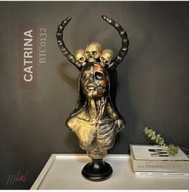 Resim Şeker Kafatası Catrina Büstü Heykeli, Güçlü Kadın Figürü, 1 