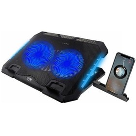Resim S900 Ayarlanabilir RGB Işıklı Laptop Soğutucu 2 Fanlı Notebook Bilgisayar Standı 