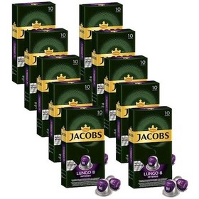 Resim Jacobs Lungo Intenso 8 Nespresso Uyumlu Kapsül Kahve 10 x 10'lu 