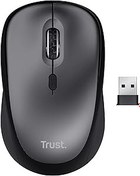Resim Trust 24549 Yvi+ Sessiz Kablosuz Mouse-Siyah, Ekstra Uzun Pil Ömrü 12 Aya Kadar Kullanım, Sessiz Düğmeler,8 Metrelik Kablosuz Menzil,800 ile 1600 DPI,Geri dönüştürülmüş içerik%82,RF 2.4GHz 