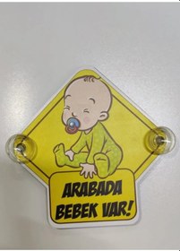 Resim Arabada Bebek Var Yapıştırma Dahildir 