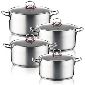 Resim Hascevher Enzo 8 Pcs Tencere Seti 18202224 Metalik 