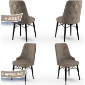 Resim Canisa Concept Pare Serisi, Sandalye , 4 Adet Sandalye, Siyah Gürgen Ayak 