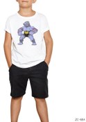 Resim Pokemon Machoke Beyaz Çocuk Tişört 