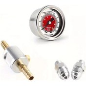 Resim Motion003 0-160psı Evrensel 1/8 Npt Gümüş Renkli Yakıt Sıvı Basınç Göstergesi Kombinasyon Seti No 1 Kırmızı Saat Ve Aksesuarlar 