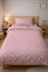 Resim Evmila Minik Çiçekler Desenli Nevresim Takımı - 160x220cm Nevresim +50x70cm Yastık Kılıfı+100x200cm Çarşaf 