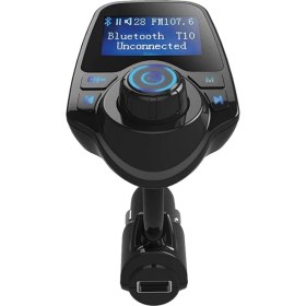 Resim Hello T10 LED Ekranlı Usb-Aux-Sd-Bluetooth Destekli 2.1A Fm Transmitter (4887) 